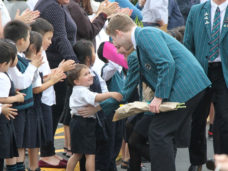 Cheerful young students of Kristin school